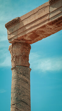 S&auml;ulen Des Tempels Des Dionysos In Der Antiken Knidos Aus Dem 3. Jahrhundert V. Chr.