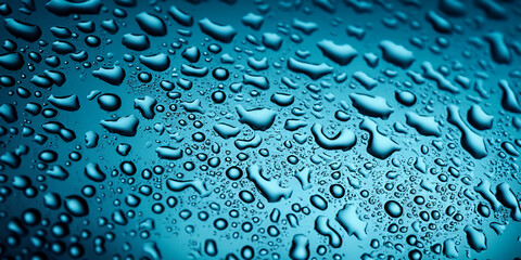 Texture of water drops on glass. Decorative abstract background.