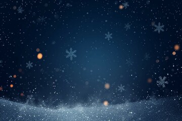 Blue winter night Abstract gradient background with dark snow texture