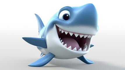 Cheerful Cartoon Shark