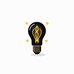 Lightbulb in cartoon, doodle style. Image for t shirt. Isolated 2d vector illustration in logo, icon, sketch style, Eps 10. AI Generative