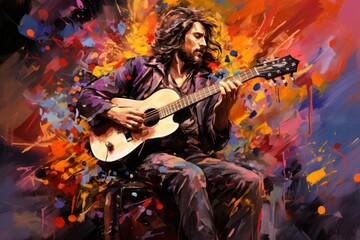 Obraz premium Charismatic bard - Generative AI