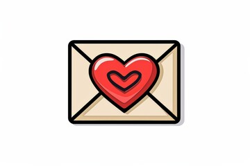 A striking heart-shaped envelope with a bold black outline serves as a powerful symbol, evoking emotion and showcasing expert graphic design in this stunning logo