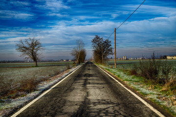 Road for Castelceriolo - Alessandria - Piedmont - Italy