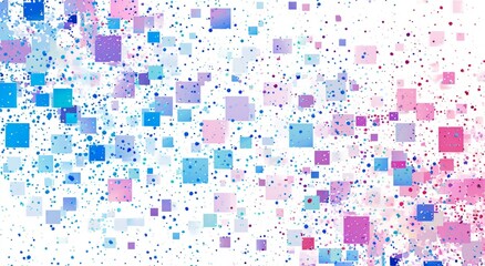 a number of colorful squares on a white background Generative Ai