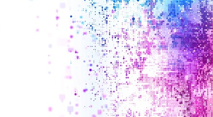 light cyan and violet pixelated abstraction Generative AI