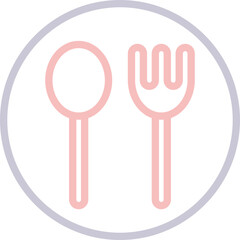 Tableware set icon
