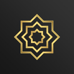 Luxury Gold - Islamic Ornament - Editable Vector : Suitable for Islamic Theme and Other Graphic Related Assets.