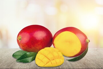 Ripe tasty fresh sweet mango fruit