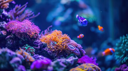 Fototapeta na wymiar Dream Coral reef saltwater aquarium tank scene