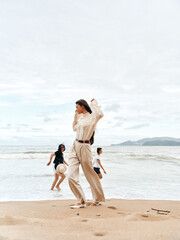 Serene Summer: A Blissful Family Beach Vacation - Capturing Love, Joy, and Togetherness