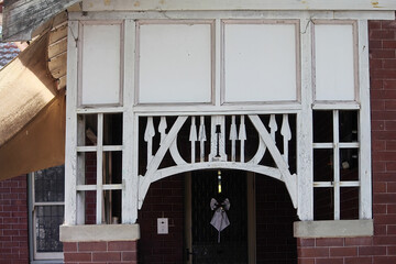 Decorative timber work on a Edwardian house