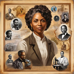 Africans Woman in Black History Month Festival Art