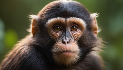 Cute Monkey Portrait in Jungle