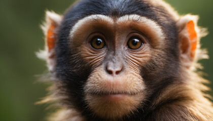 Cute Monkey Portrait in Jungle
