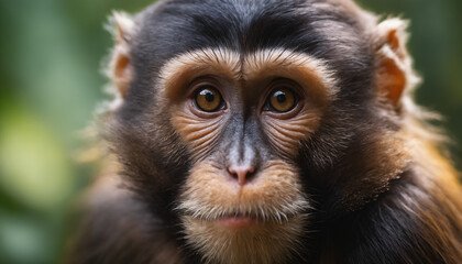 Cute Monkey Portrait in Jungle