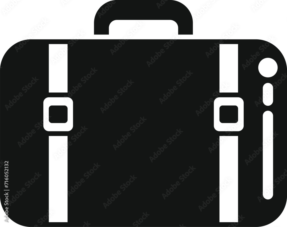 Sticker Travel bag icon simple vector. Indoor cabin. Terminal jet premium