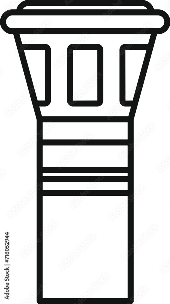 Poster Airport tower icon outline vector. Inside aero relax. Seat traveler air