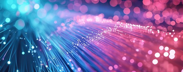 Fiber optic cables data connections background