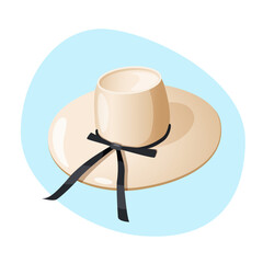 Vector illustration of woman stylish hat

