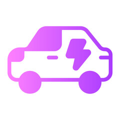 electric car gradient icon