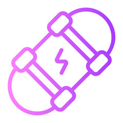 electric skateboard gradient icon