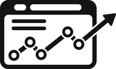 Seo chart website icon simple vector. Computer market. Data rank