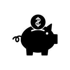 Piggy bank icon vector. piggy money icon