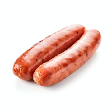 a sausages, studio light , isolated on white background