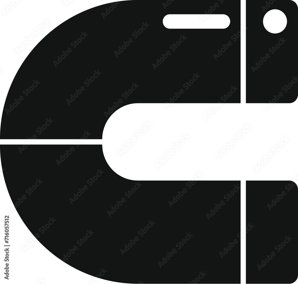 Wall mural seo data magnet icon simple vector. computer market. universal digital data