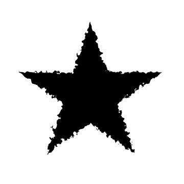 5pt star black distressed edges shape