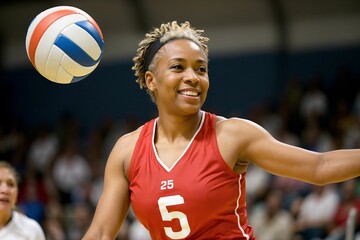 a person in their 60's participating in intense sports happily and enjoying the energy