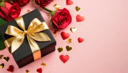 Valentine gifts with roses & hearts