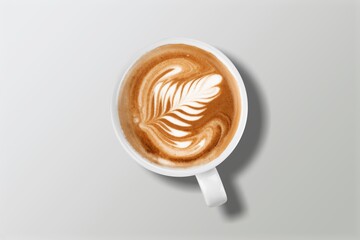Tasty hot coffee with foam in cup