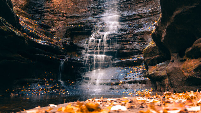 waterfall in the cave