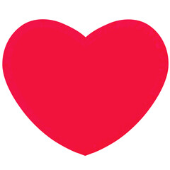 Red heart icon symbol,vector illustration, for logo design,valentine Clipart