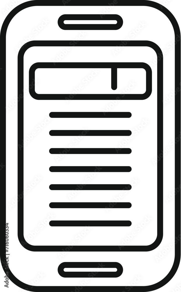 Wall mural search engine icon outline vector. content seo website. chart data