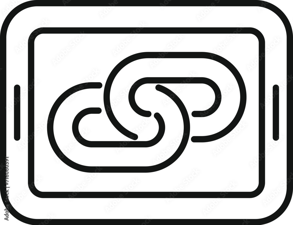 Wall mural chain seo data icon outline vector. evolution seo web. chart platform