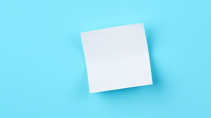 Sticky note isolated on blue background