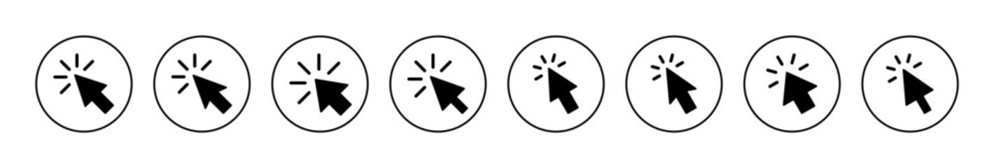 Click icon vector. pointer arrow sign and symbol. cursor icon