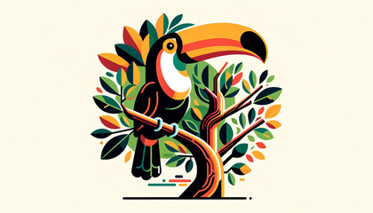 toucan in a native tree
