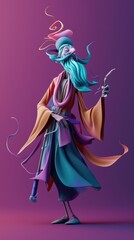 Fototapeta premium Cartoon digital avatars of Mystic Scribe