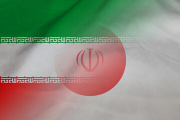 Iran and Japan national flag international relations JPN IRN
