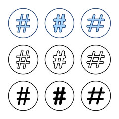 Hashtag icon vector. hashtag sign and symbol