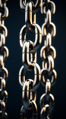 Obraz premium shinny metal chains background