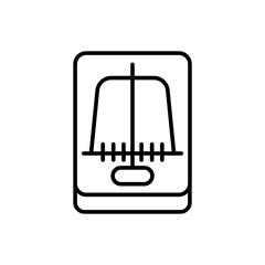 Mouse trap outline icons, minimalist vector illustration ,simple transparent graphic element .Isolated on white background