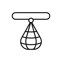 Net trap outline icons, minimalist vector illustration ,simple transparent graphic element .Isolated on white background