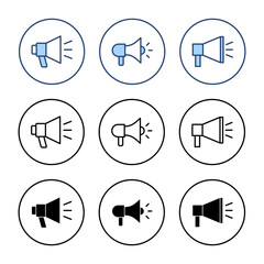 Megaphone icon vector. Loudspeaker sign and symbol