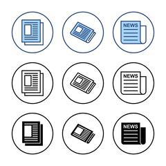 Newspaper icon vector. news paper sign and symbolign