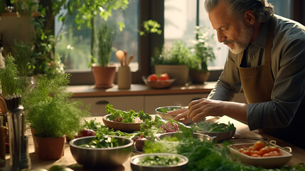 person eating salad